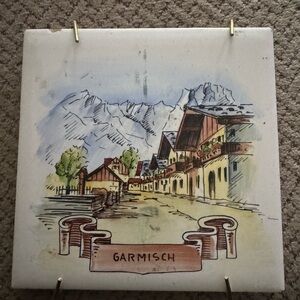 Garmisch Decorative Ceramic Tile with Scenic Design